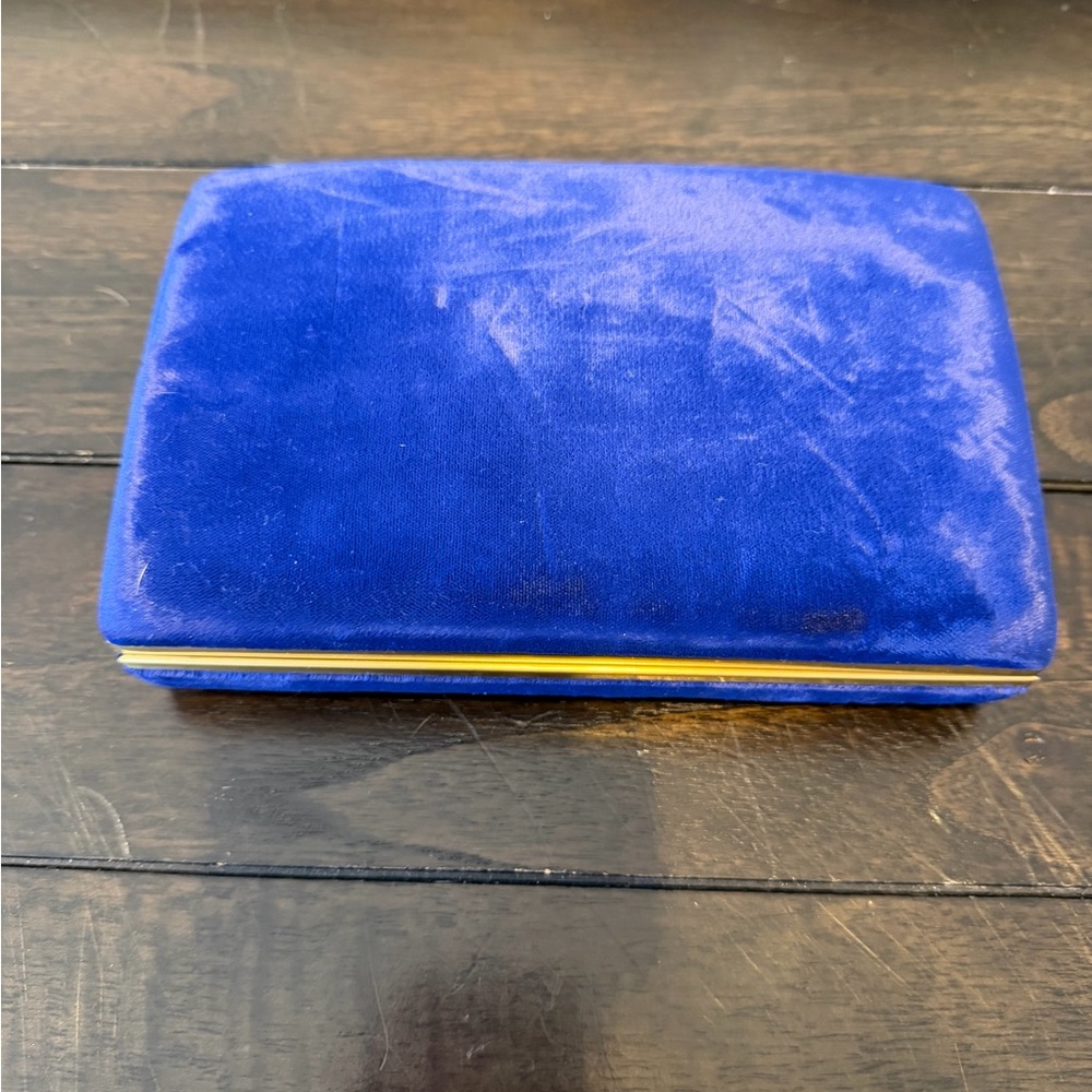 Blue Velvet Jewelry Case